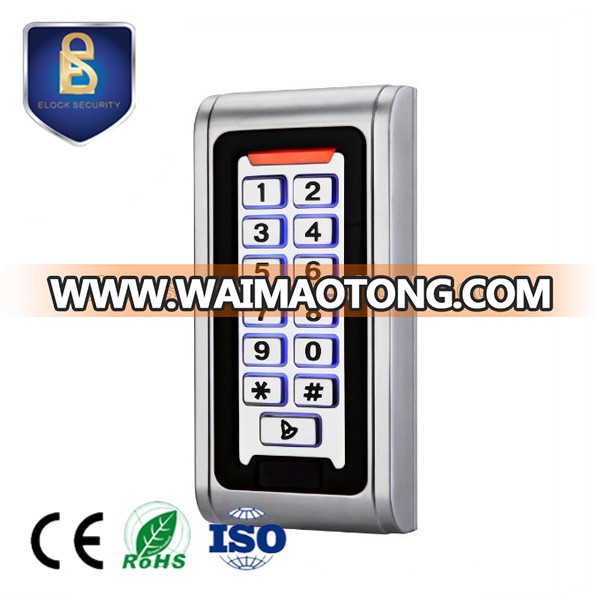 Waterproof IP68 Metal Access Control Keypad with RFID 13.56Mhz Reader